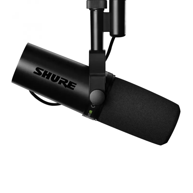 Shure SM7dB vokālais dinamiskais mikrofons ar iebūvētu priekšpastiprinātāju, kardioīds, vadu, melns