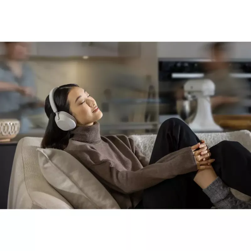 Sony WH-1000XM5 Bezvadu un vadu austiņas ar trokšņu slāpēšanu, sudraba, balta