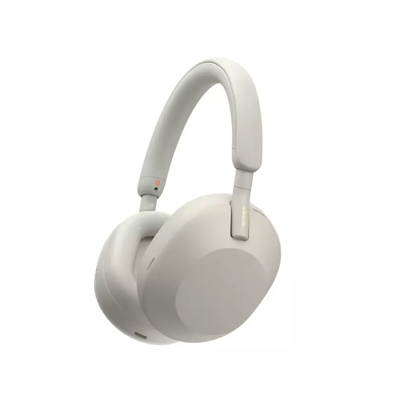 Sony WH-1000XM5 Bezvadu un vadu austiņas ar trokšņu slāpēšanu, sudraba, balta