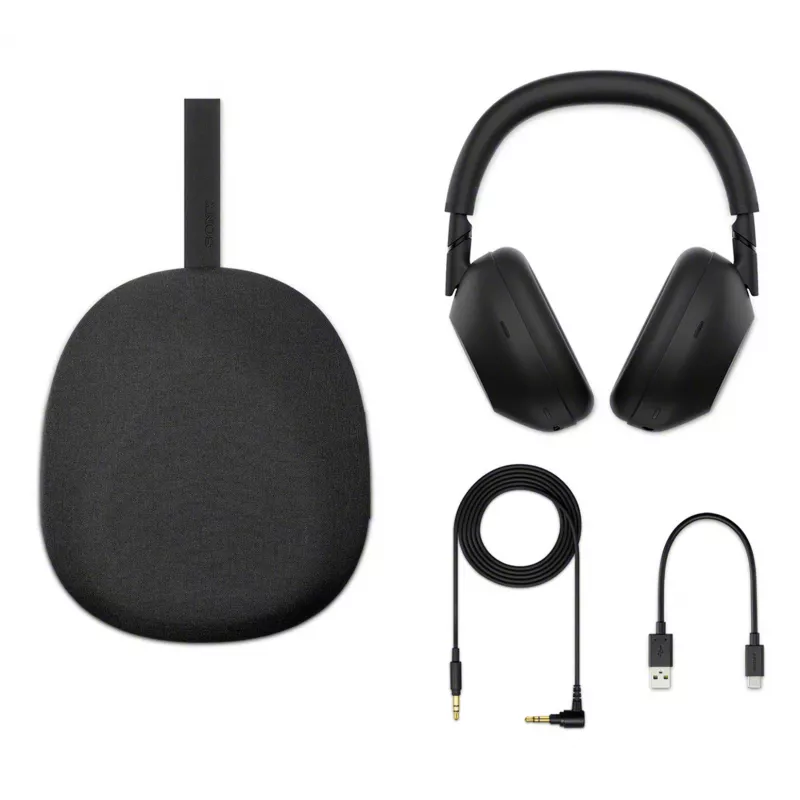 Sony WH-1000XM6 Bezvadu un vadu austiņas, Bluetooth, USB Type-C, Melnas