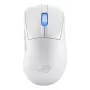 ASUS ROG Keris II Ace AimPoint Wireless balta gaming pele, labā roka, RF bezvadu + Bluetooth + USB Type-A, optiska, 42000 DPI