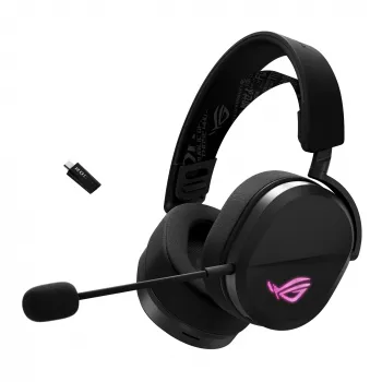 ASUS ROG Pelta Bezvadu un vadu spēļu austiņas, 50 mm, USB-C, Bluetooth, Melnas