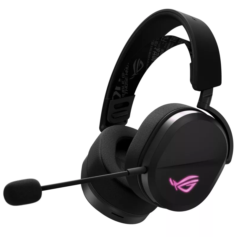 ASUS ROG Pelta Bezvadu un vadu spēļu austiņas, 50 mm, USB-C, Bluetooth, Melnas