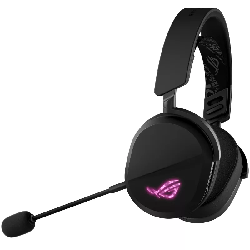 ASUS ROG Pelta Bezvadu un vadu spēļu austiņas, 50 mm, USB-C, Bluetooth, Melnas