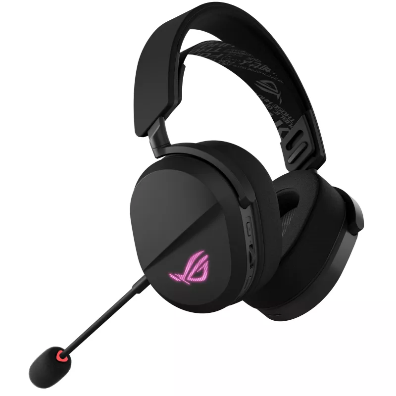 ASUS ROG Pelta Bezvadu un vadu spēļu austiņas, 50 mm, USB-C, Bluetooth, Melnas