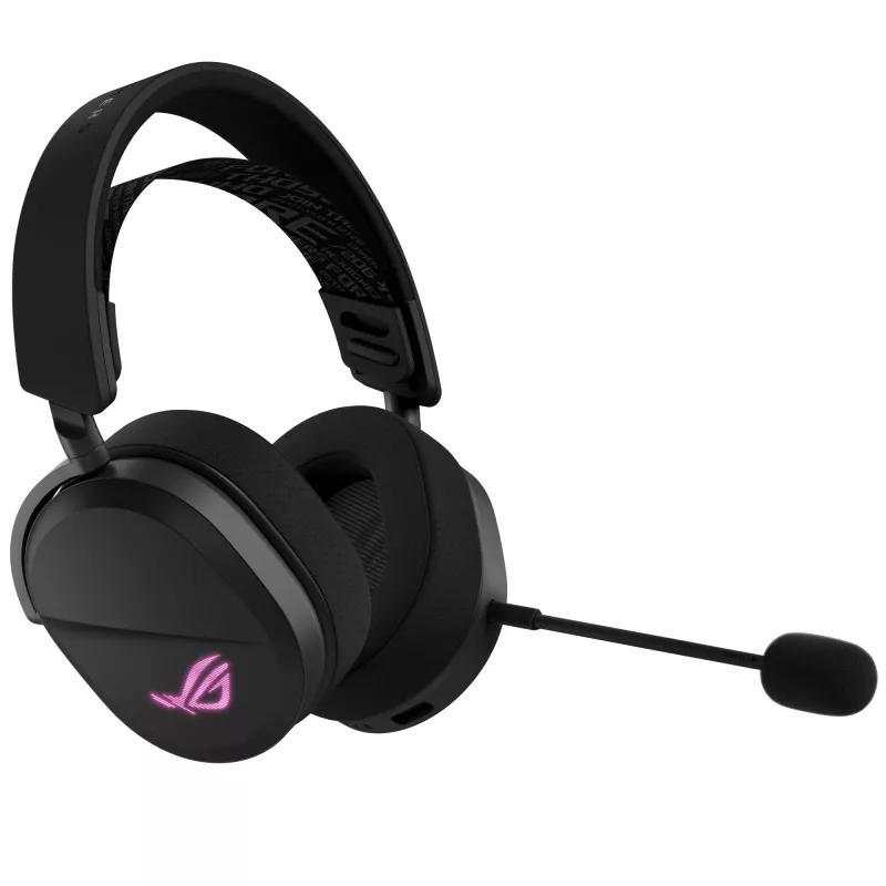 ASUS ROG Pelta Bezvadu un vadu spēļu austiņas, 50 mm, USB-C, Bluetooth, Melnas