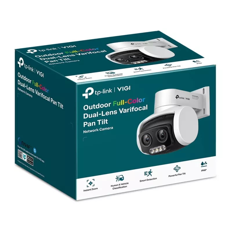 TP-Link VIGI 4MP āra pilnkrāsu divu objektīvu varifokāla PTZ tīkla kamera