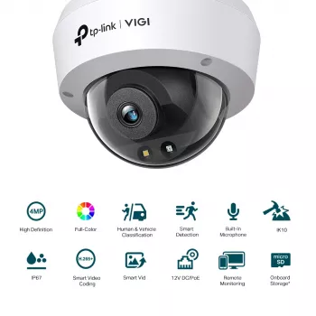 TP-Link VIGI 4MP Full-Color Dome Tīkla Kamera