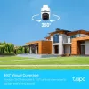 TP-Link Tapo āra pagriežamā un slīpā drošības WiFi kamera
