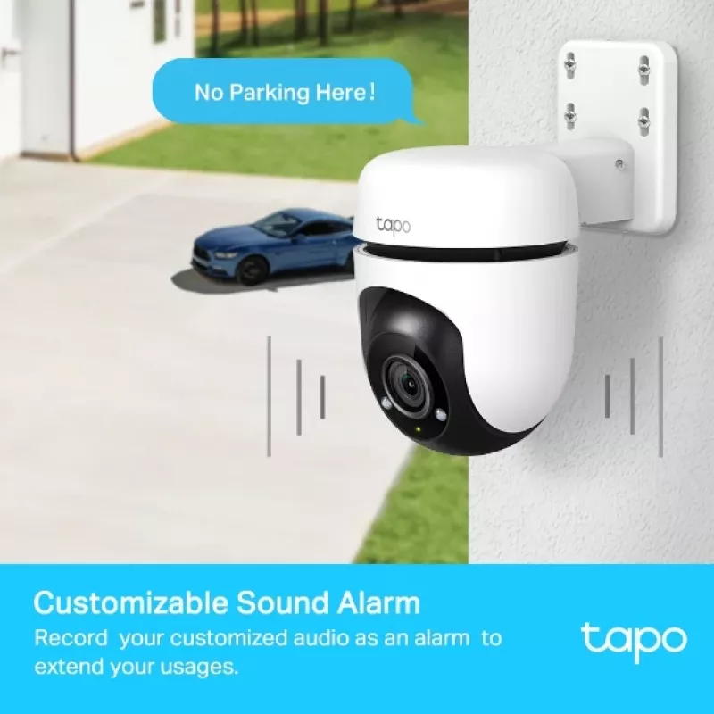 TP-Link Tapo āra pagriežamā un slīpā drošības WiFi kamera