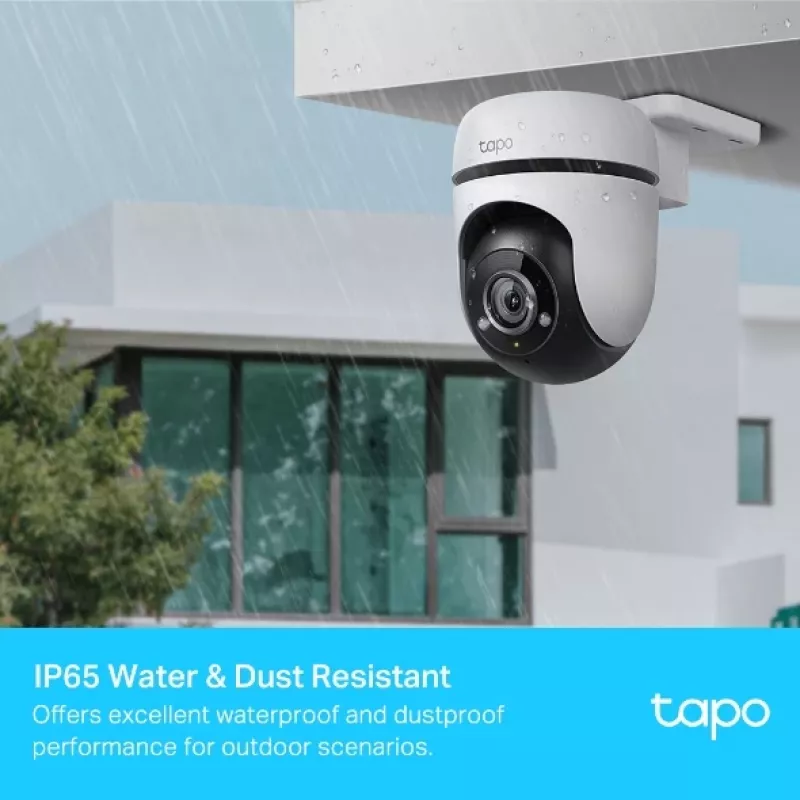TP-Link Tapo āra pagriežamā un slīpā drošības WiFi kamera
