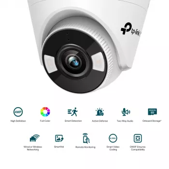 TP-Link VIGI C440 (4mm) kupola IP drošības kamera, 4MP, 2560x1440, iekštelpām un āra telpām, griestu montāžai