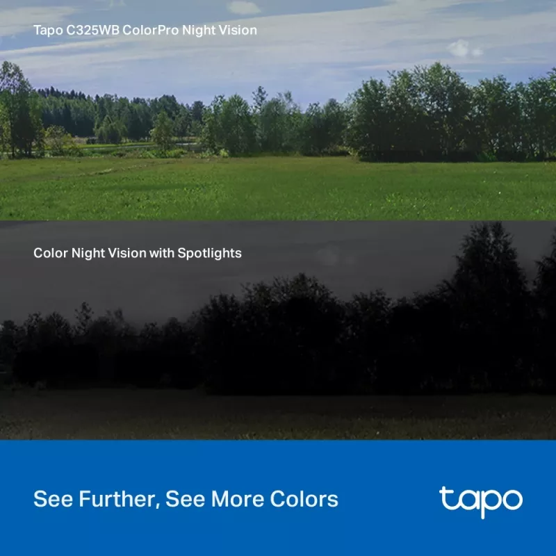 TP-Link Tapo C325WB āra drošības Wi-Fi kamera ar ColorPro nakts redzamību