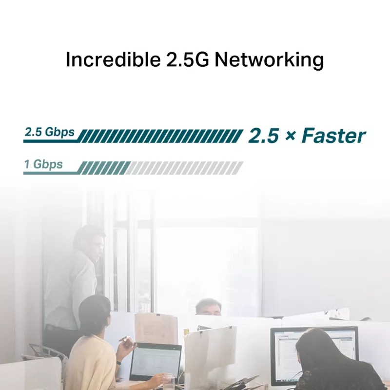 TP-Link 2.5 Gigabit PCIe tīkla adapteris, iekšējais, vadu, PCI Express, Ethernet, 2500 Mbit/s, melns, pelēks