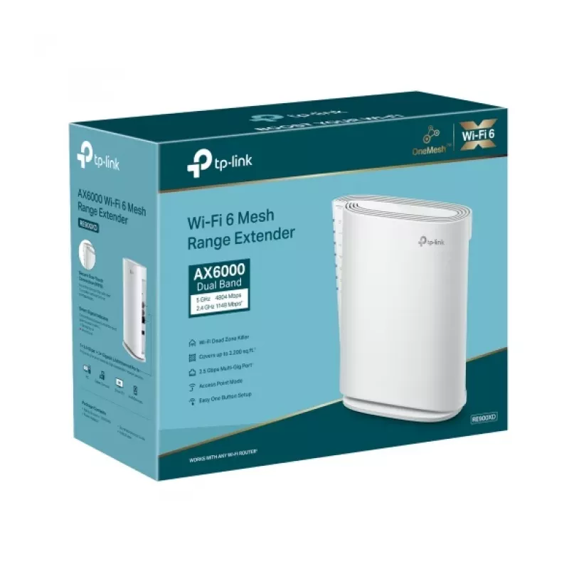 TP-Link RE900XD tīkla paplašinātājs, balts, 10/100/1000/2500 Mbit/s