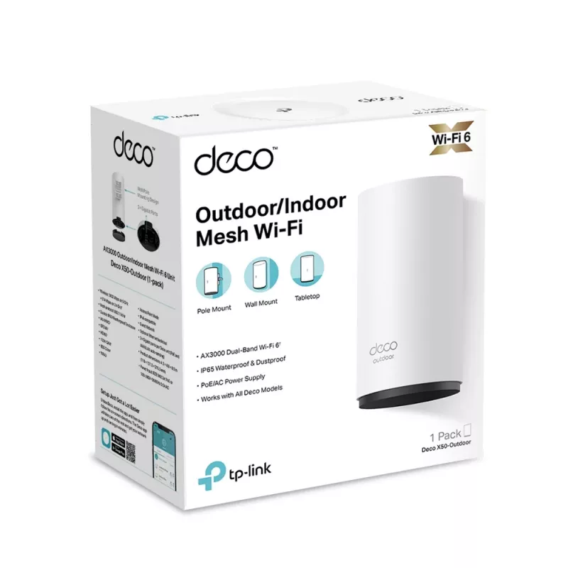 TP-Link Deco X50-Outdoor AX3000 āra/iekštelpu Wi-Fi 6 vienība