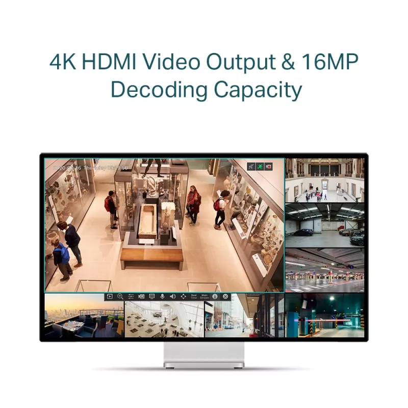 TP-Link VIGI 4 kanālu PoE+ tīkla video ierakstītājs