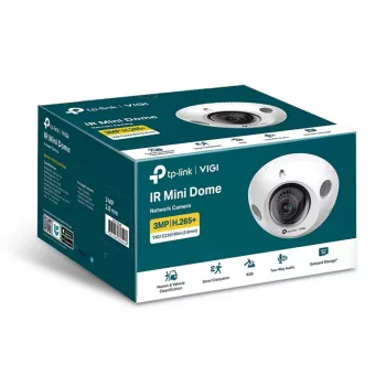 TP-Link VIGI C230I MINI(2.8MM) drošības kamera, kupola IP kamera, iekštelpām un ārtelpām, 2304 x 1296 pikseļi, griestu montāžai
