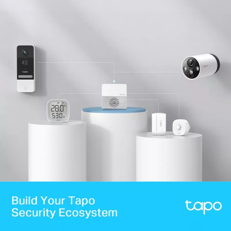 TP-Link Tapo Smart Hub, Balts, 0 - 40 °C, 10 - 90%, CE, FCC, RoHS, RCM, Vadu un bezvadu, 802.11b, 802.11g, Wi-Fi 4 (802.11n)