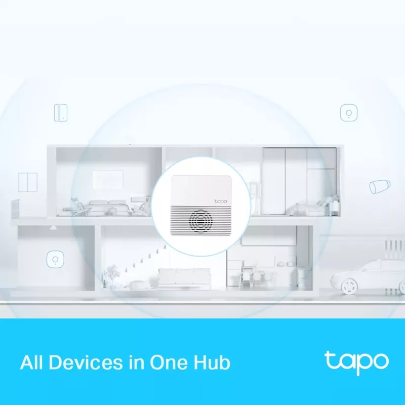 TP-Link Tapo Smart Hub, Balts, 0 - 40 °C, 10 - 90%, CE, FCC, RoHS, RCM, Vadu un bezvadu, 802.11b, 802.11g, Wi-Fi 4 (802.11n)