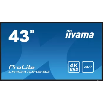 iiyama LH4341UHS-B2 Signage Displejs 108 cm (42,5 collas) LCD 500 cd/m² 4K Ultra HD Iebūvēts procesors Android 8.0 24/7