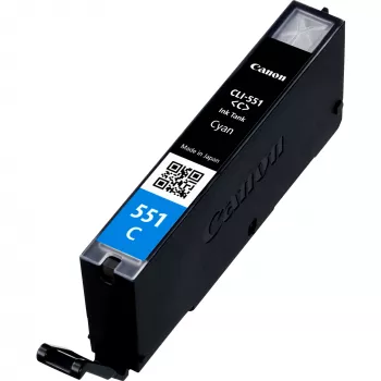 Canon CLI-551C ciāna tintes kasetne, standarta ietilpība, foto ciāns, 1 gab., 304 lpp.