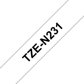 Brother TZe-N231 nelaminēta lente melna uz balta, 12 mm x 8 m