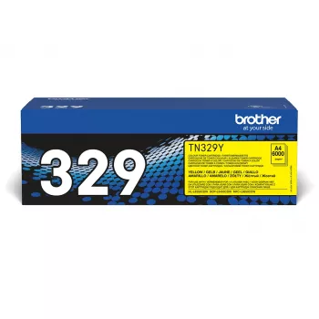 Tonera kasetne Brother TN-329Y dzeltena 3000 lapas