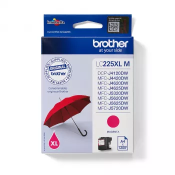 Brother LC225XLM tintas kasetne 1 gab. Oriģināla, magenta
