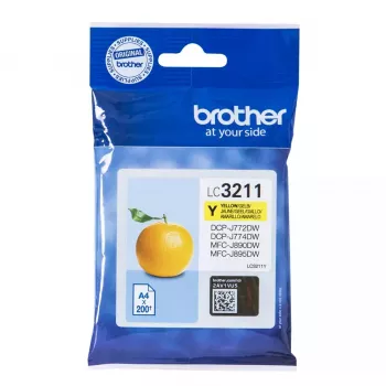 Brother LC3211Y oriģināla dzeltena tintes kasetne 1 gab. Standarta ražība