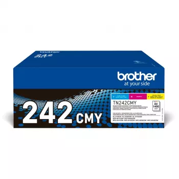 Brother TN-242CMY oriģinālā tonera kārtridžu komplekts – ciāna, fuksīna, dzeltena (1 iepakojums)