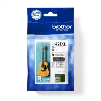 Brother LC-421XLVAL PagePack 4 gab. Oriģinālās Augstas (XL) ietilpības Melns, Ciāns, Fuksīns, Dzeltens