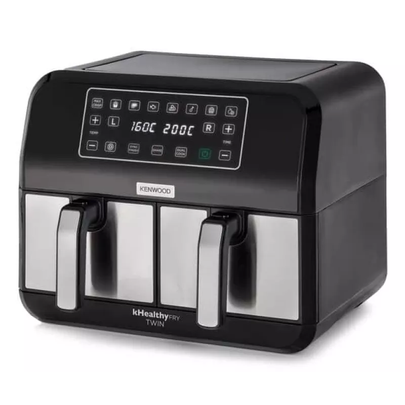 Kenwood HFM20.000MB fritieris Double 8 L Brīvstāvošs 1700 W Karstā gaisa fritieris Melns