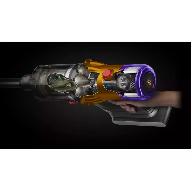 Bezvadu putekļsūcējs Dyson V12 Detect Slim Absolute 2-in-1, 545 W, 150 AW sūkšanas jauda, 0,35 L putekļu tvertne, 60 min darbība, mazgājams filtrs