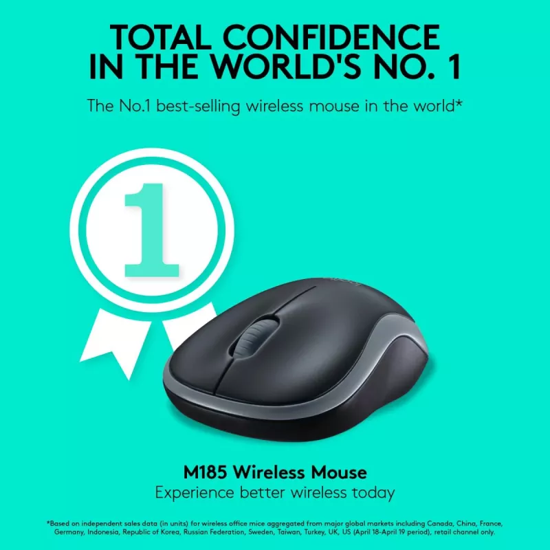 LOGITECH Bezvadu pele M185 Zila