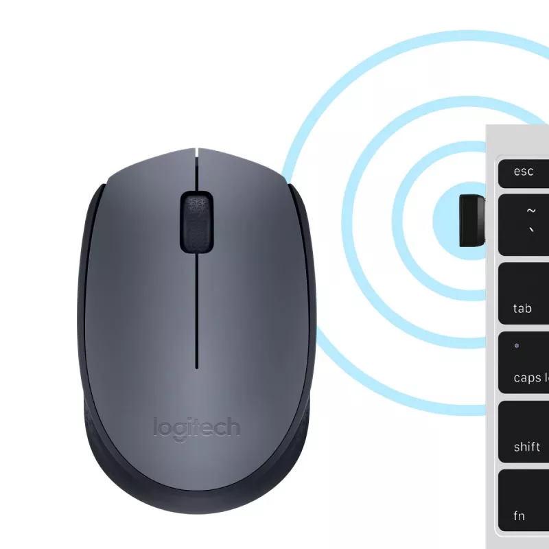 LOGTECH M170 Bezvadu Pele Pelēka EMEA