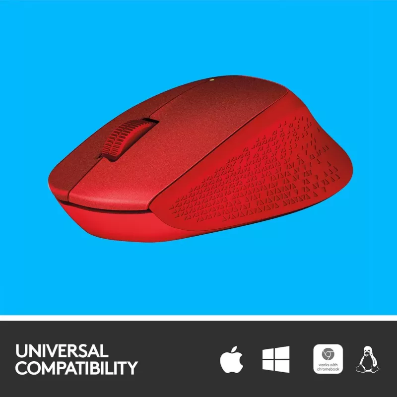 Logitech M330 Silent Plus sarkanā krāsā