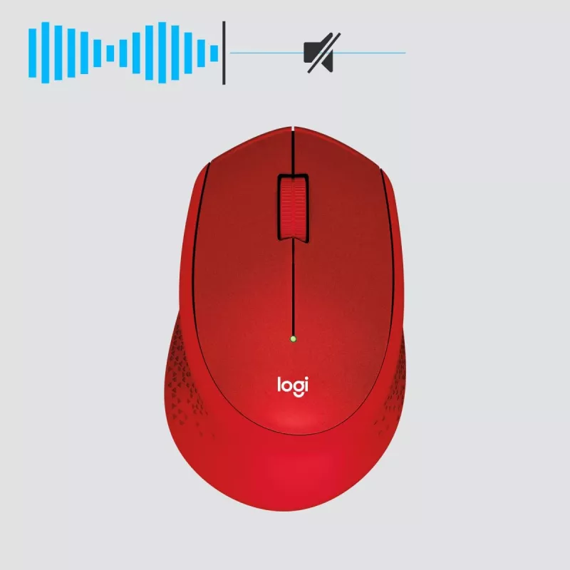Logitech M330 Silent Plus sarkanā krāsā