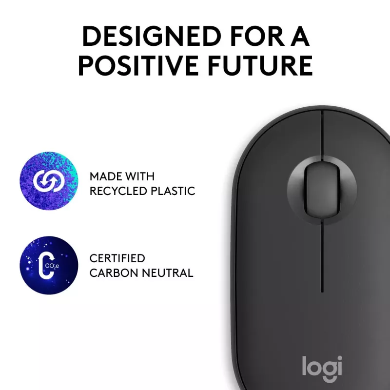 Pele Logitech M350S Melna USB Optiska Bezvadu