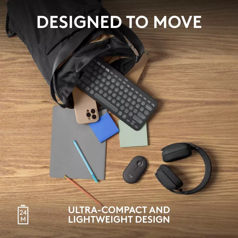 Pele Logitech M350S Melna USB Optiska Bezvadu