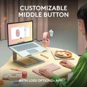 Pele Logitech M350S Balta USB optiska bezvadu