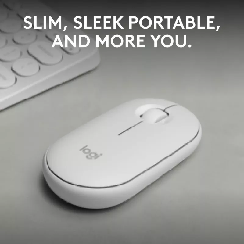 Pele Logitech M350S Balta USB optiska bezvadu