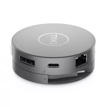 DELL Pro 7-in-1 USB-C Ceļojumu Centrmezgls - DA310, vadu, USB 3.2 Gen 2 Type-C, Ethernet 10/100/1000 Mbit/s, Sudraba, 4K@60Hz