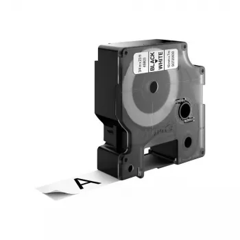 DYMO D1 lente melns uz balta 19mm x 7m