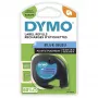 DYMO LetraTag plastmasas lentes ruļļi | 12 mm x 4 m | Melns uz zila | Izturīgas pašlīmējošas etiķetes LetraTag marķētājiem