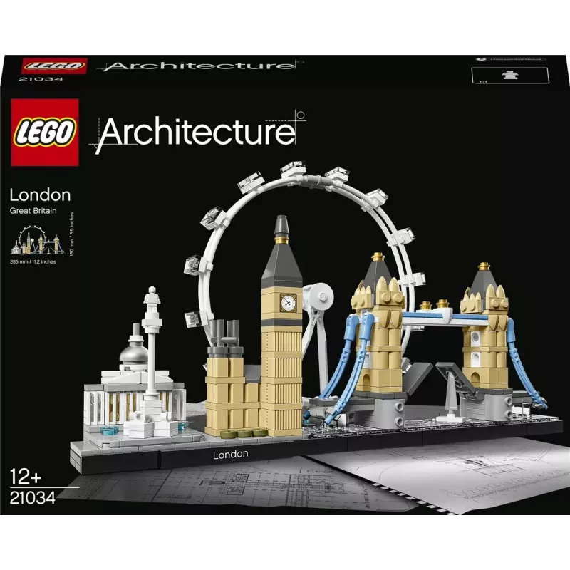 LEGO Architecture London 21034 būvkomplekts — 468 gab., pilsētas orientieru modelis