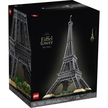 LEGO Icons Eifeļa tornis 10307 konstruktors — 10 001 gab., displeja modelis pieaugušajiem (18+), 1490 mm augstums
