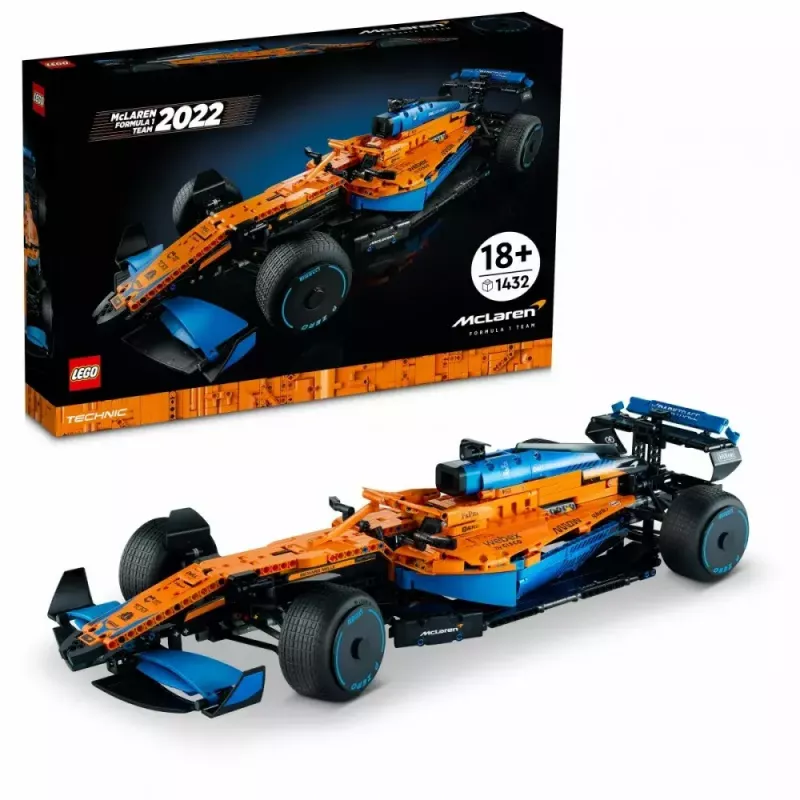LEGO Technic Sacīkšu Auto McLaren Formula 1 42141 1:10 mēroga modelis