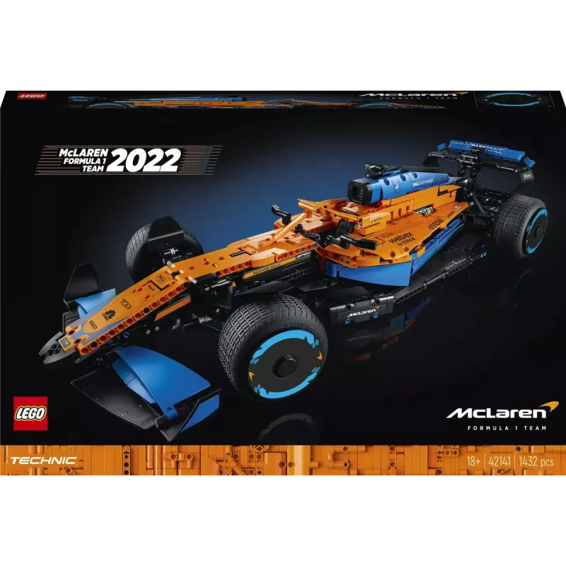 LEGO Technic Sacīkšu Auto McLaren Formula 1 42141 1:10 mēroga modelis