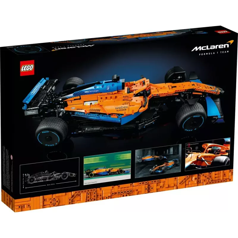 LEGO Technic Sacīkšu Auto McLaren Formula 1 42141 1:10 mēroga modelis